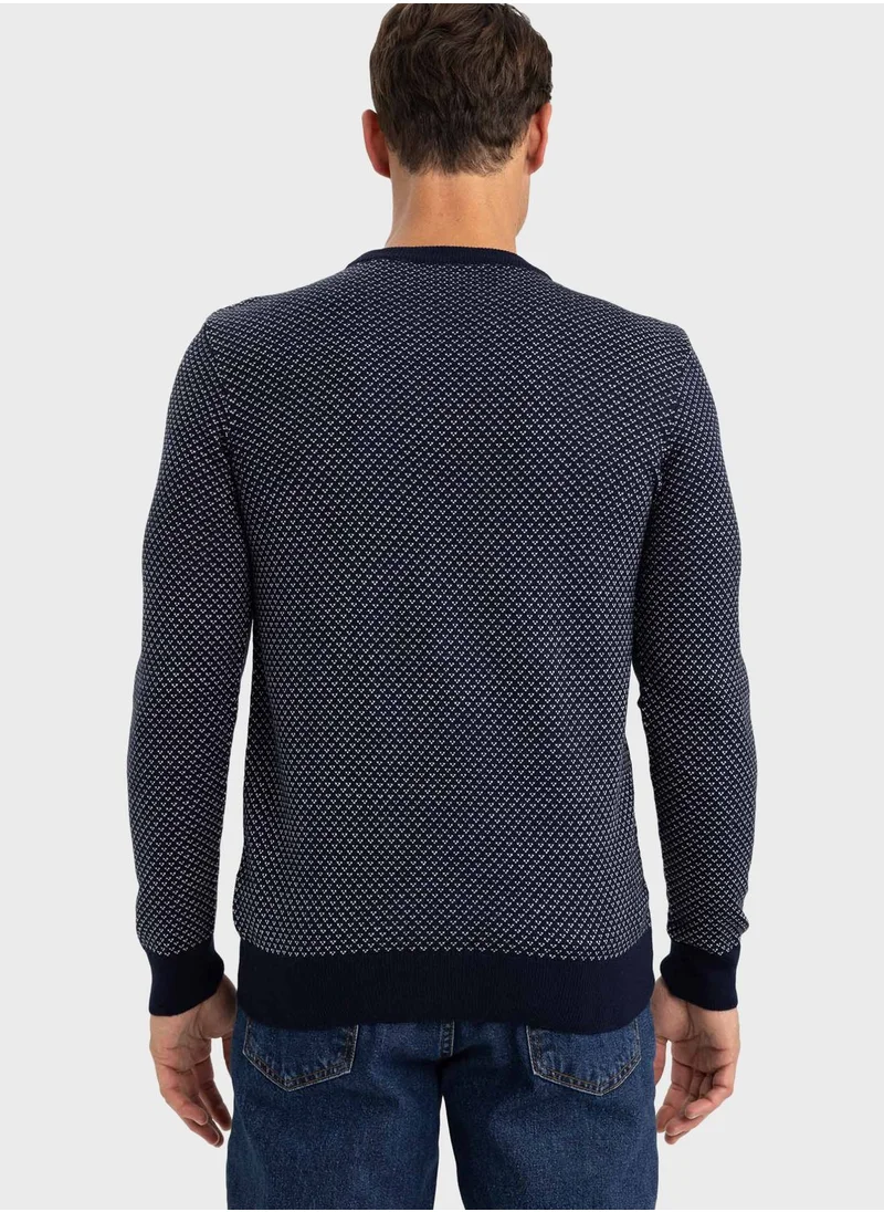 DeFacto Crew Neck Knitted Sweater