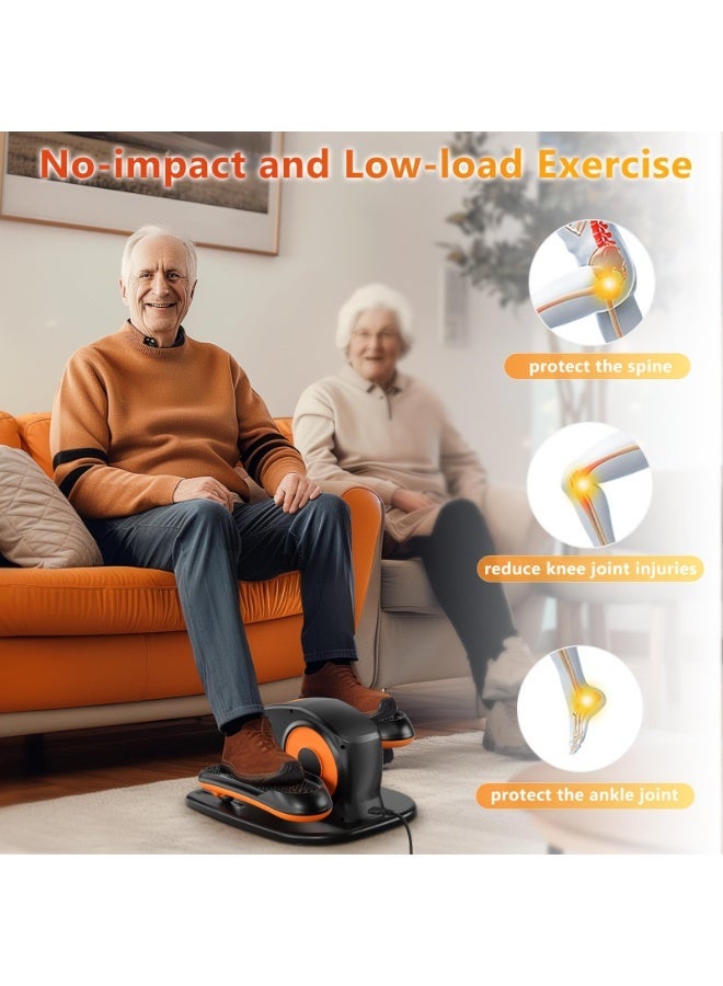 WALALLA Under Desk Elliptical Exercise Machine, Ellipse Leg Exerciser with Remote, 15 Adjustable Speed, Portable Leg Exerciser While Sitting for Seniors, Quiet Elliptical Machine for Home Office - Image 3