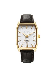 TITAN Men Analog Round Shape Leather Wrist Watch - 1876YL02 - 49 Mm  - Image 1