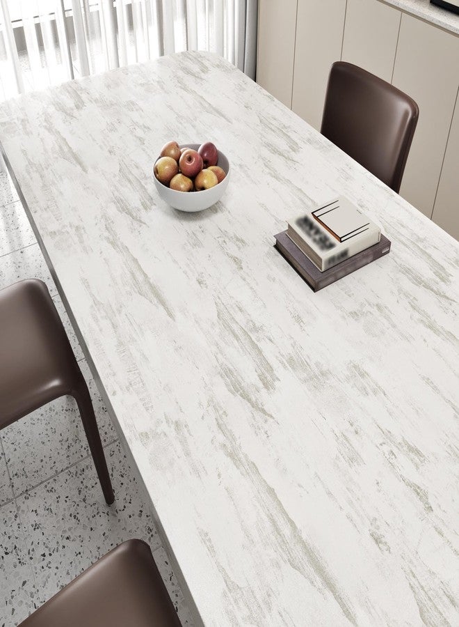 Wallercity Thick Textured Beige Wood Contact Paper 15.8"x78.7" Kitchen Peel and Stick Countertops Contact Paper Gray Matt Cement Wallpaper Self Adhesive Waterproof Vinyl Wrap for Cabinets Desk Table - Image 4