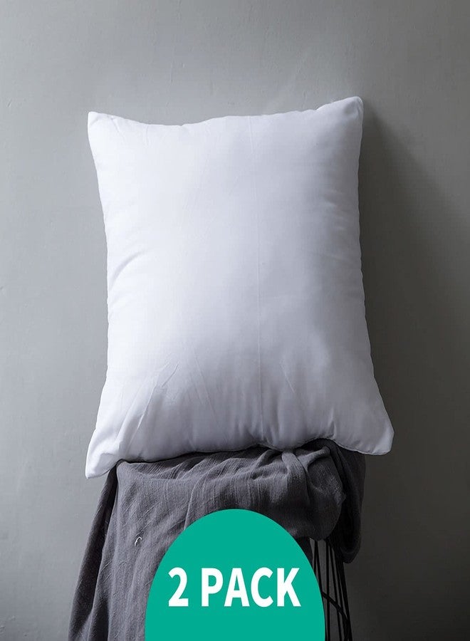 APSMILE Organic 20x20 Feather Down Throw Pillow Inserts Set of 2, 100% Cotton Fabric, Soft Fluffy Square Decorative Pillow Form Core for Sofa, Bed, Couch, Cushion Sham Stuffer - Image 2