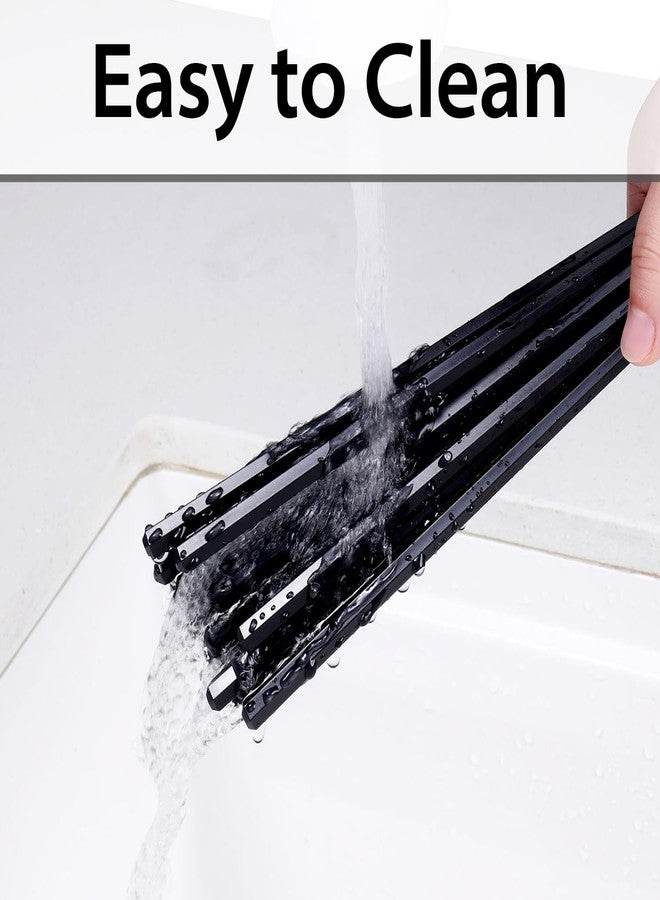 PYBBO 10 Pairs Fiberglass Chopsticks-Reusable Chopsticks Dishwasher Safe, 9.63 inch/24.5cm Non-Slip Family/ Hotel/ Restaurant Japanese Chop Sticks, Chinese/Japanese Chop Sticks, Black - Image 5