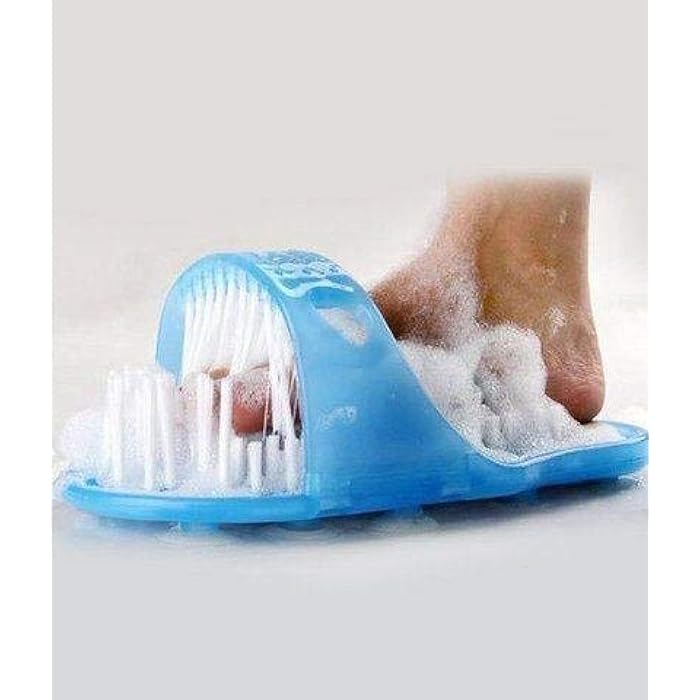 CUVLY Easy Foot Cleaner | Waterproof Foot Cleaner Slipper, Foot Cleaning Brush Easy Feet Foot Cleaner | Easy Bath Brush | Shower Foot Cleaner (Blue) - Image 4