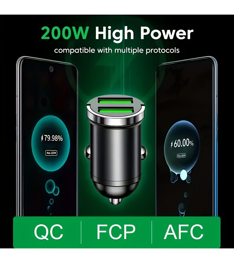 Mini Car Charger 100W PD QC Fast Charger Stylush K228-3 USB C Adapter - Image 2