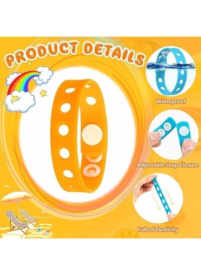 20 Pcs Silicone Charm Bracelets, 8 Inch Adjustable Wristbands, Silicone Wristbands Colorful Rubber Bracelets, for Party Favors and Gifts - Image 3