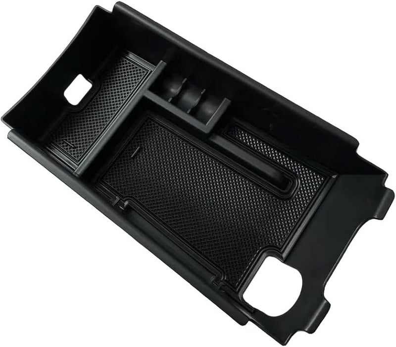 Black ABS Center Console Organizer Armrest Storage Box For Genesis G80 2021 2022 - Image 4