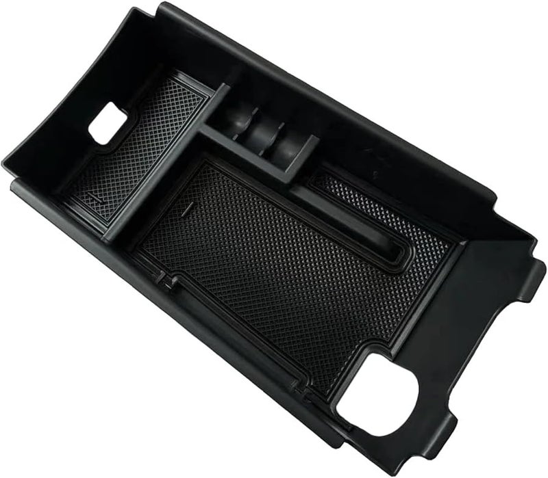 Black ABS Center Console Organizer Armrest Storage Box For Genesis G80 2021 2022 - Image 2