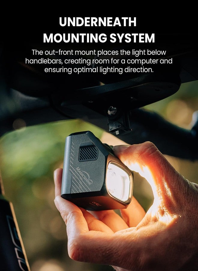 Magicshine ضوء دراجة سحري شين EVO 1100 مثبت من الأسفل، شعاع خط القطع، LED عالي القوة قابل لإعادة الشحن عبر USB-C، وظيفة الذاكرة، مصباح دراجة IPX6 مقاوم للماء (أسود) - Image 4