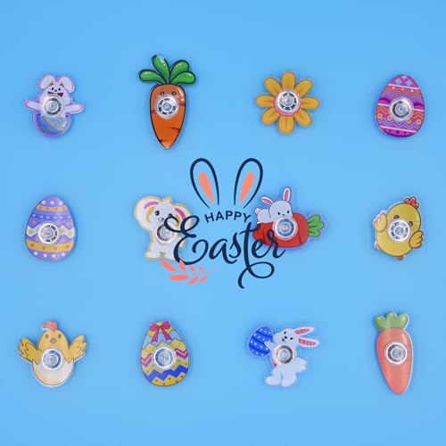 Howzcci 12 Pack Easter Fidget Spinners Toys Novelty Spinning Tops Toys for Kids Boys Girls Easter Basket Stuffers Egg Fillers Party Favors Gifts - Image 5