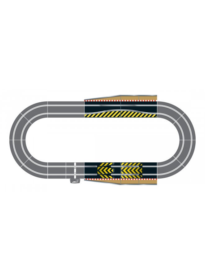 Scalextric C8511 Track Extension Pack - 1x Leap (Ramp Up and Ramp Down) 2 Straight 2 Side Swipes Borders Barriers - Image 4