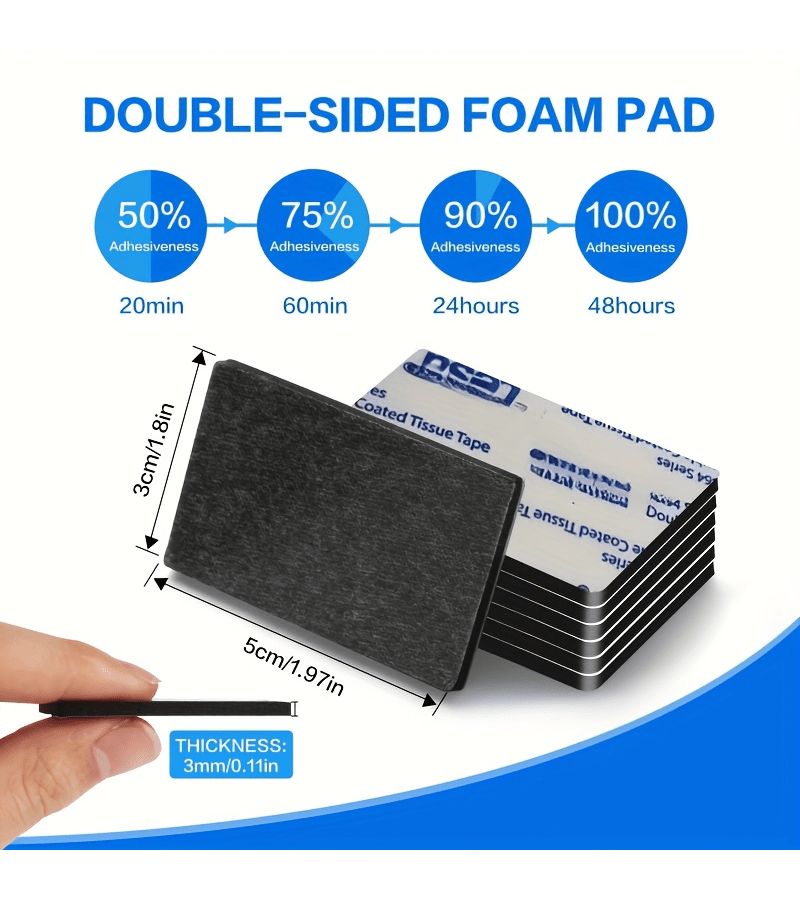 56 Pcs Strong Double Sided Adhesive Pads For Wall And Home Mounting - Image 2
