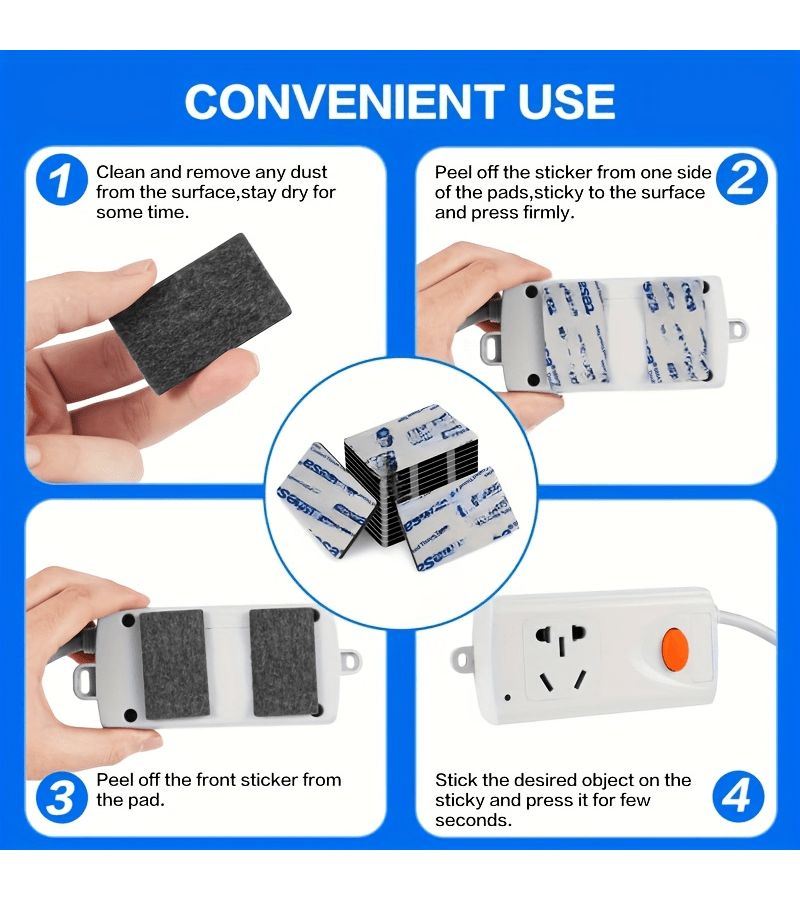 56 Pcs Strong Double Sided Adhesive Pads For Wall And Home Mounting - Image 3