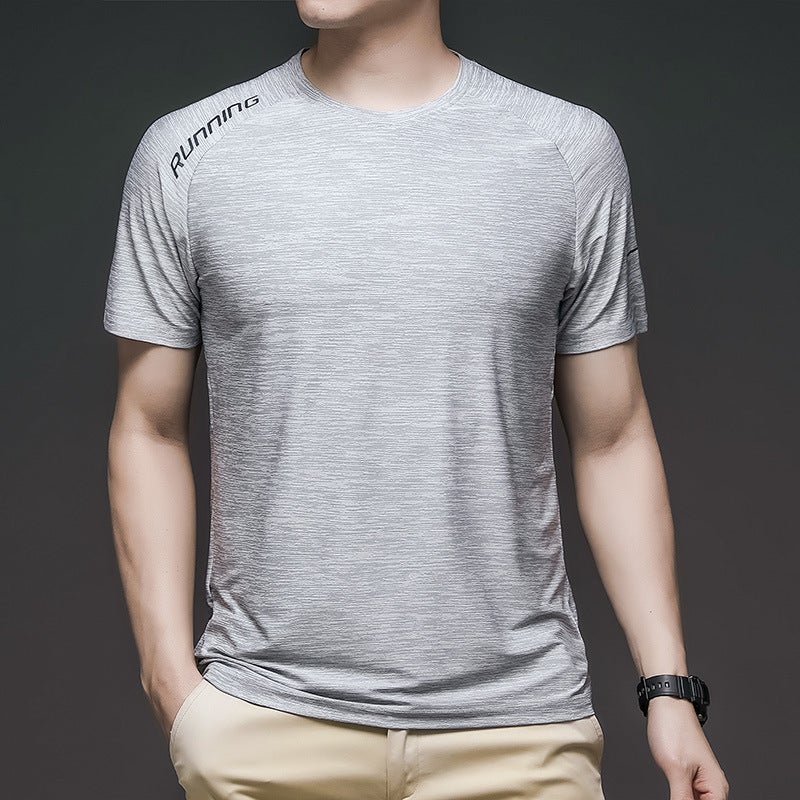 Summer Short-Sleeved T-Shirt For Men 2024 Thin Breathable Quick-Drying T-Shirt Men'S Tops Fitness Sports Ice Silk T-Shirt For Men - Image 5