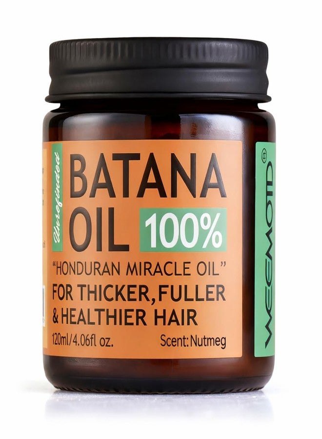 WEEMOTD Batana Oil for Hair Growth Dr Sebi, 100% Raw Organic Batana Hair Mask from Honduras, Wild Growth Hair Oil, Scalp Oil Promotes Hair Thickness, Prevents Loss for Men & Women (4.06 Fl Oz, Nutmeg) - Image 1