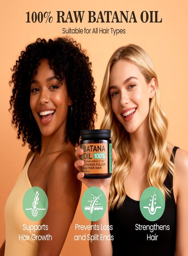 WEEMOTD Batana Oil for Hair Growth Dr Sebi, 100% Raw Organic Batana Hair Mask from Honduras, Wild Growth Hair Oil, Scalp Oil Promotes Hair Thickness, Prevents Loss for Men & Women (4.06 Fl Oz, Nutmeg) - Image 2