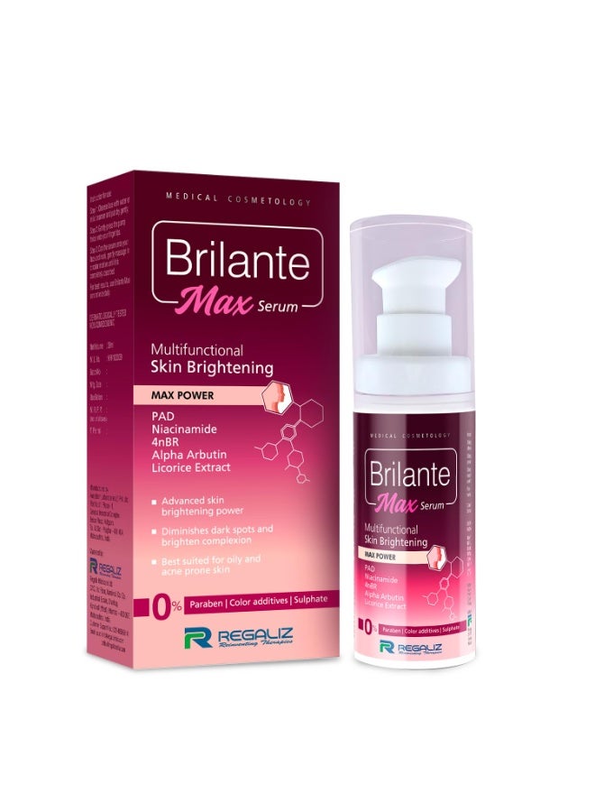 Regaliz Brilante Max Serum | Multifunctional Skin Brightening & Radiance Booster | Targets Dark Spots, Uneven Skin Tone, and Dullness | 30ml - Image 1
