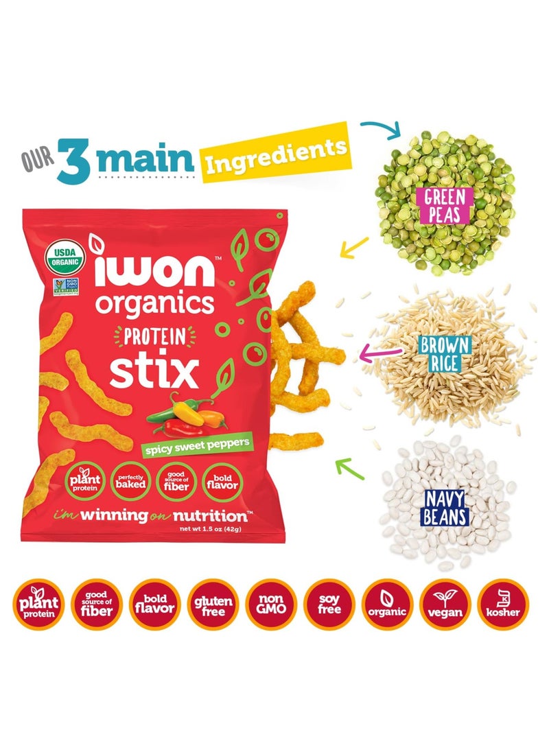 iwon Iwon Organics Protein Stick Spicy Sweet Peppers 42g  - Image 2