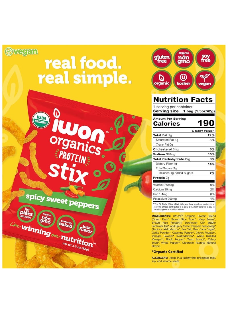 iwon Iwon Organics Protein Stick Spicy Sweet Peppers 42g  - Image 3