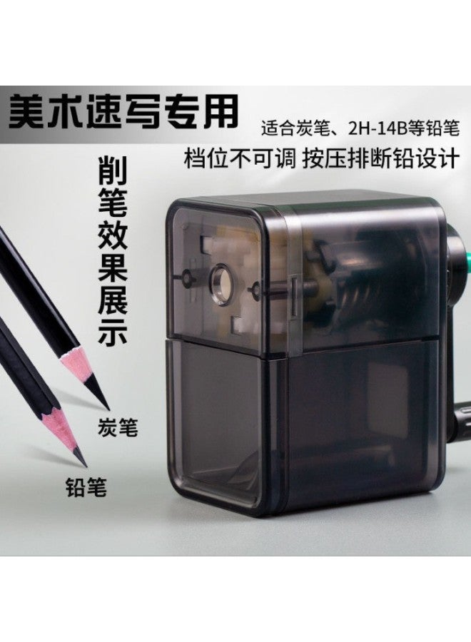 YF Sketch Pencil Sharpener Pencil Sharpener Double-hole Pencil Sharpener Student Pencil Sharpener Teacher Hand-cranked Sketch Pencil Sharpener - Image 1
