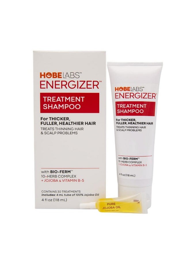 Hobe Labs - Energizer Treatment Shampoo With Jojoba Oil 4 Fl Oz Bio Ferm Penetrates And Removes Excess Sebum Without Chemicals Soothes And Repairs Damaged Hair And Scalp - Image 1