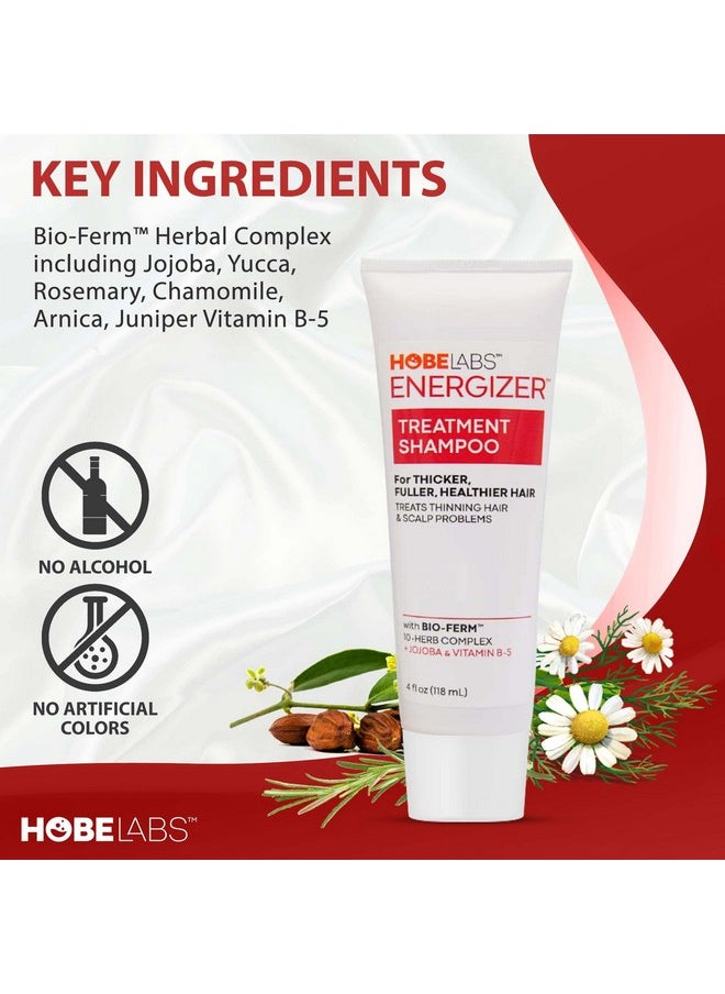 Hobe Labs - Energizer Treatment Shampoo With Jojoba Oil 4 Fl Oz Bio Ferm Penetrates And Removes Excess Sebum Without Chemicals Soothes And Repairs Damaged Hair And Scalp - Image 1