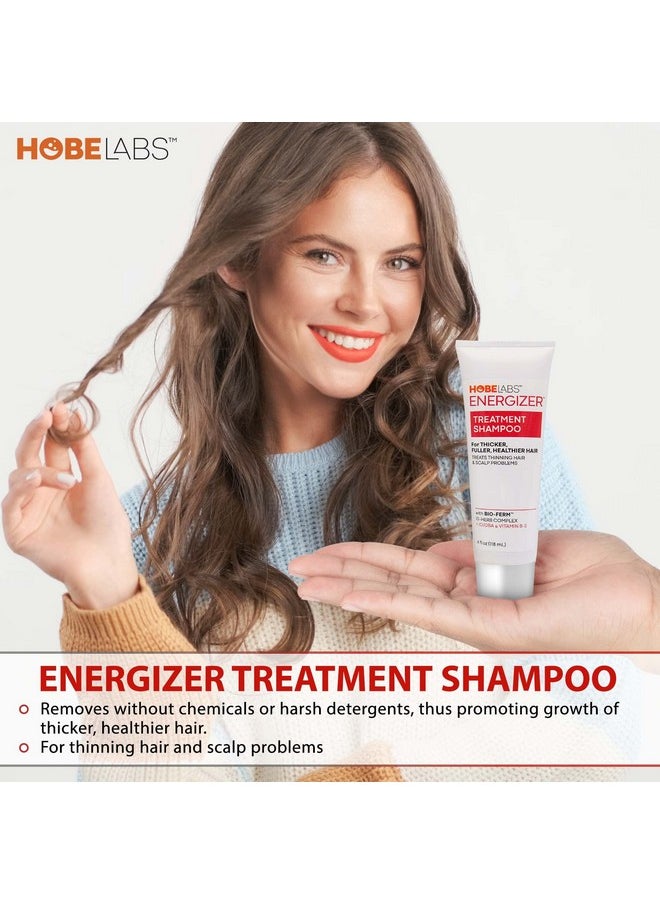 Hobe Labs - Energizer Treatment Shampoo With Jojoba Oil 4 Fl Oz Bio Ferm Penetrates And Removes Excess Sebum Without Chemicals Soothes And Repairs Damaged Hair And Scalp - Image 1
