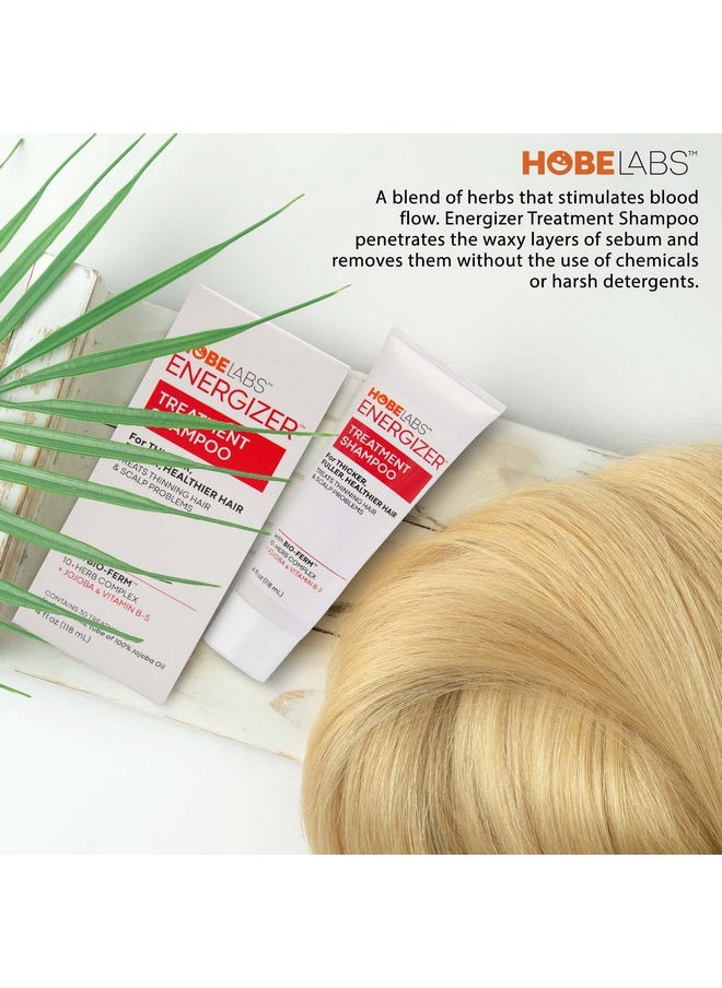Hobe Labs - Energizer Treatment Shampoo With Jojoba Oil 4 Fl Oz Bio Ferm Penetrates And Removes Excess Sebum Without Chemicals Soothes And Repairs Damaged Hair And Scalp - Image 1