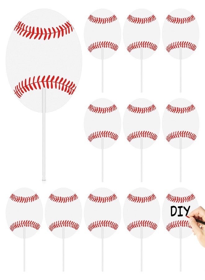 AKAIXI Handheld Fans - Decorative Fans Baseball Party Fan Bulk for Sport Themed Events - Baseball Hand Fans Birthday Party Supplies - Summer Hand Held Fans Baseball Party Favors Decors Gifts - Image 1
