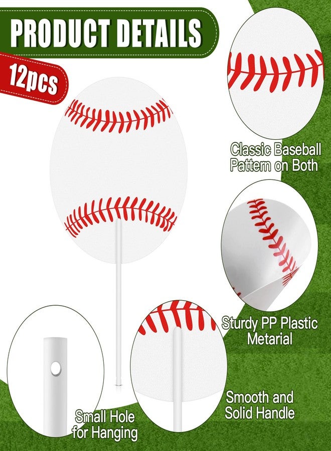 AKAIXI Handheld Fans - Decorative Fans Baseball Party Fan Bulk for Sport Themed Events - Baseball Hand Fans Birthday Party Supplies - Summer Hand Held Fans Baseball Party Favors Decors Gifts - Image 2