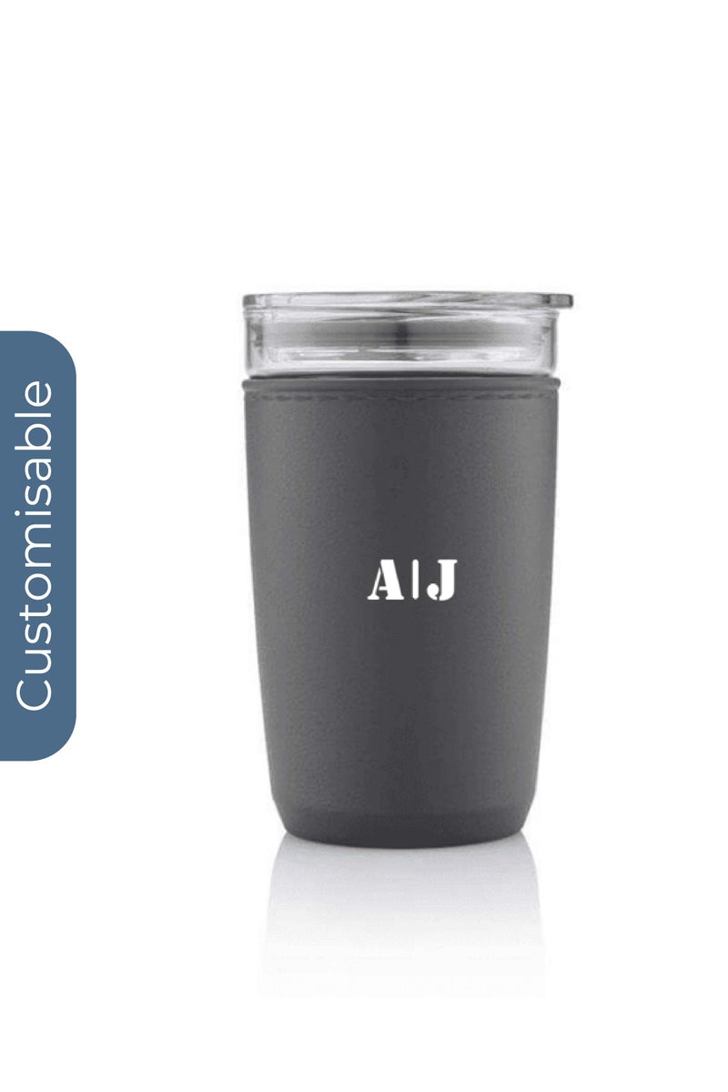 هانز لارسن كوب زجاجي فاخر مخصص مع غلاف واقي معاد تدويره - أسود - Image 1