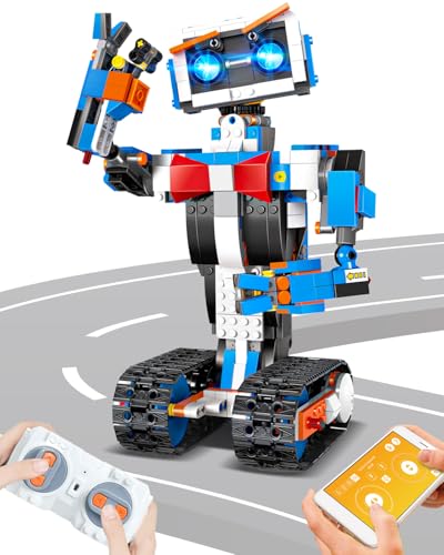 HBUDS Robot Building Kits for Kids Stem Toys for Boys Age 812 APP Remote Control Educational Coding Building Sets Programmable Robot for Kids Rechargeable Robotic Kit Gifts for Girls Boys - Image 1