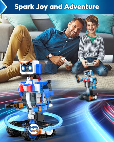 HBUDS Robot Building Kits for Kids Stem Toys for Boys Age 812 APP Remote Control Educational Coding Building Sets Programmable Robot for Kids Rechargeable Robotic Kit Gifts for Girls Boys - Image 5