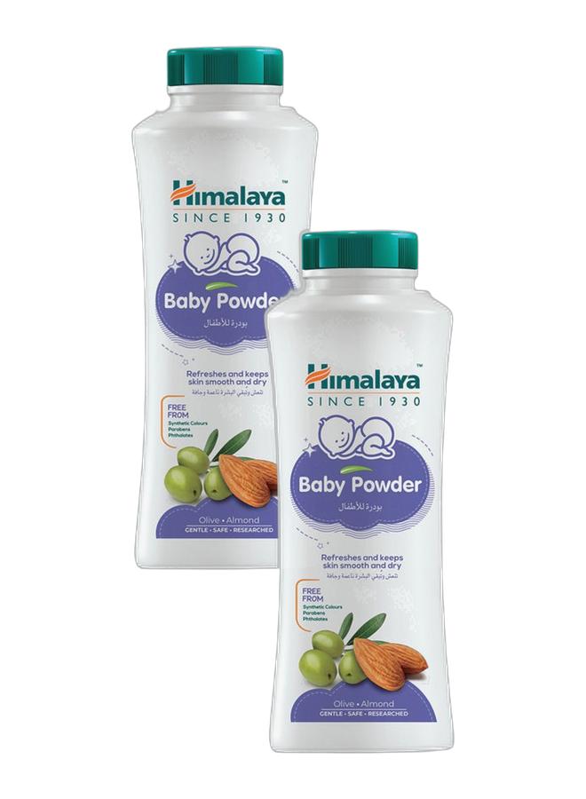 Himalaya بودرة الأطفال خالية من البارابين مع زيت الزيتون واللوز - عبوة من 2 - Image 1