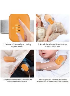 General Bed Wetting Alarm for Boys Girls Kids, Nighttime Bedwetting Sensor Monitors USB Rechargeable 3 Working Modes Loud Sound and Strong Vibration Potty Training for Children  - Image 2