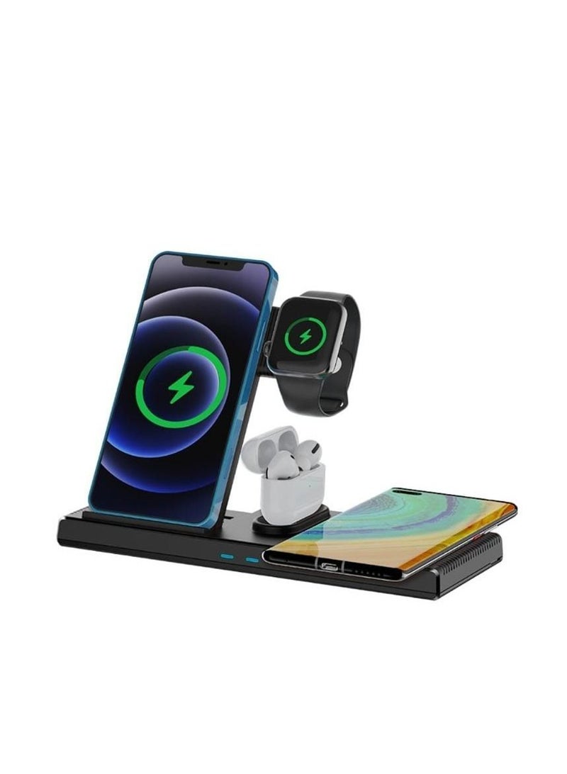 Yesido 18W 4-in-1 Fast Charging Folding Wireless Adapter For Apple Devices - DS13  - Image 2
