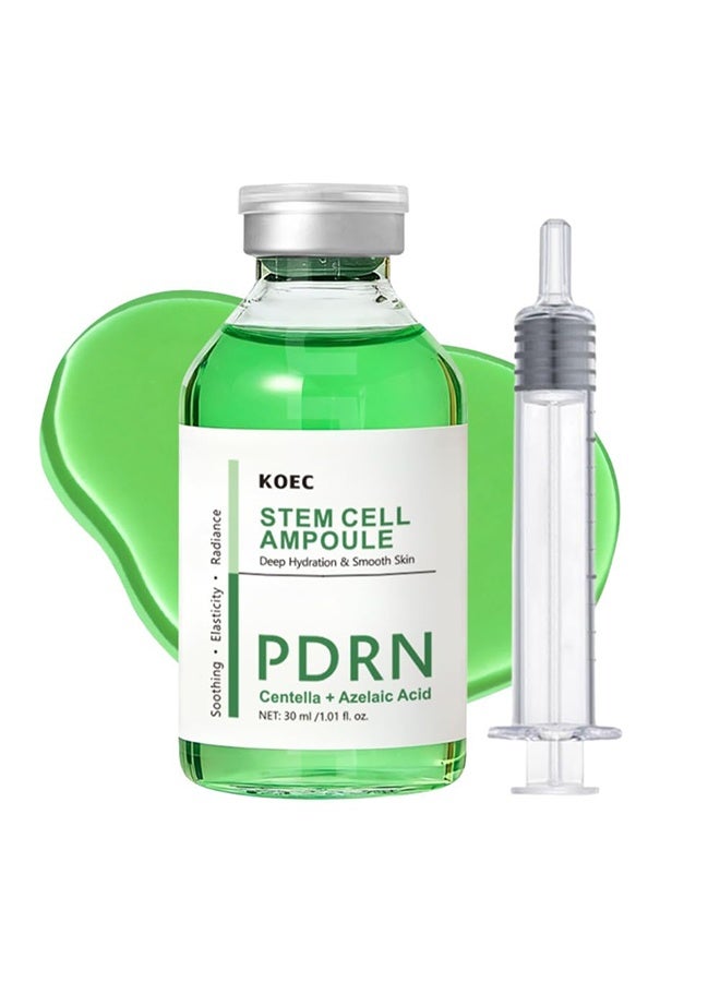 KOEC Stem Cell Ampoule,Centella Pdrn Stem Cell Ampoule with CICA ,Booster Serum for Face Wrinkle Firming,Cooling & Soothing,Deep Hydration,Non-Greasy,Gentle Formula, 30ml - Image 1