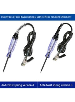 NityaEcommerce Circuit Tester 6V12V24V ABS Handle Long Steel Probe Alligator Clip Black  - Image 2