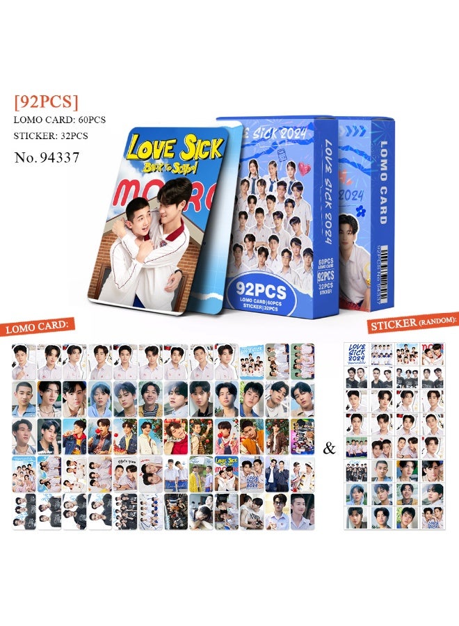 NIBEMINENT 92 Pcs TV series of Thailand Love Sick 2024 Lomo Cards Card For Fans Collection Gifts - Image 1