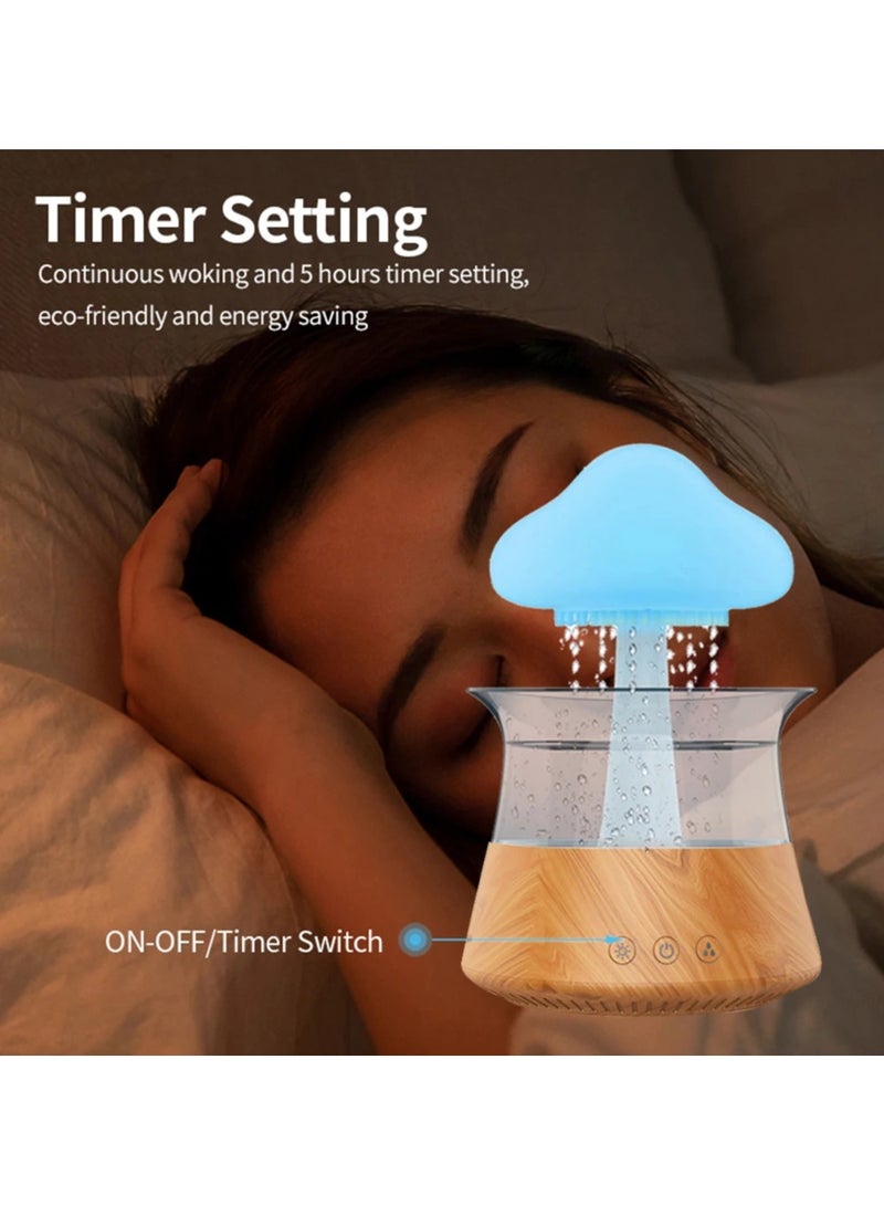 ارواق ناشر رائحة المطر الكهربائي، ناشر رائحة ليلي ملون، ناشر رائحة صغير، يخفف التعب، ديكور المنزل، مرطب لغرفة النوم وغرفة الأطفال (450 مل) - Image 5