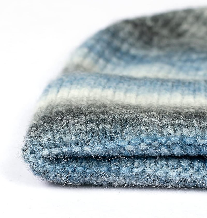 Vgogfly Beanie Men Slouchy Knit Skull Cap Warm Stocking Hats Guys Women Striped Winter Beanie Hat Cuffed Plain Hat - Image 4