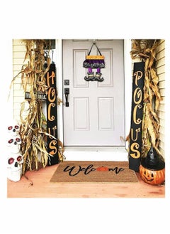 Y&D Anti-Slip Decorations Carpet, Front Door Doormat Blanket Welcome Home, Decor Mat with Bottom, Indoor Outdoor Carpet (Brown)  - Image 3