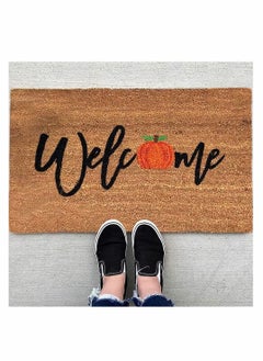 Y&D Anti-Slip Decorations Carpet, Front Door Doormat Blanket Welcome Home, Decor Mat with Bottom, Indoor Outdoor Carpet (Brown)  - Image 4