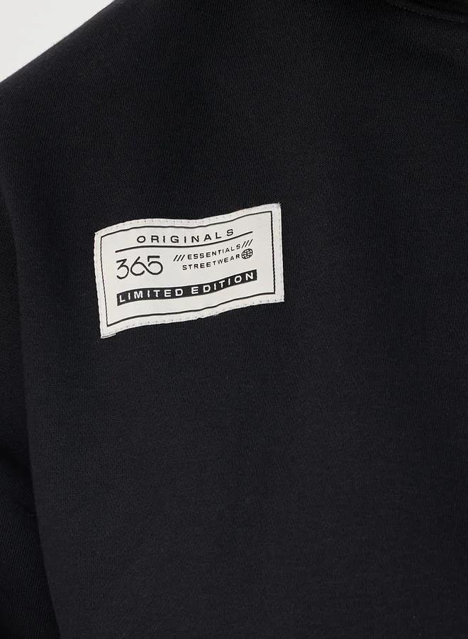 Styli Styli Patch Detail Fleece Oversized Hoodie and Cuffed Joggers Co-Ords
