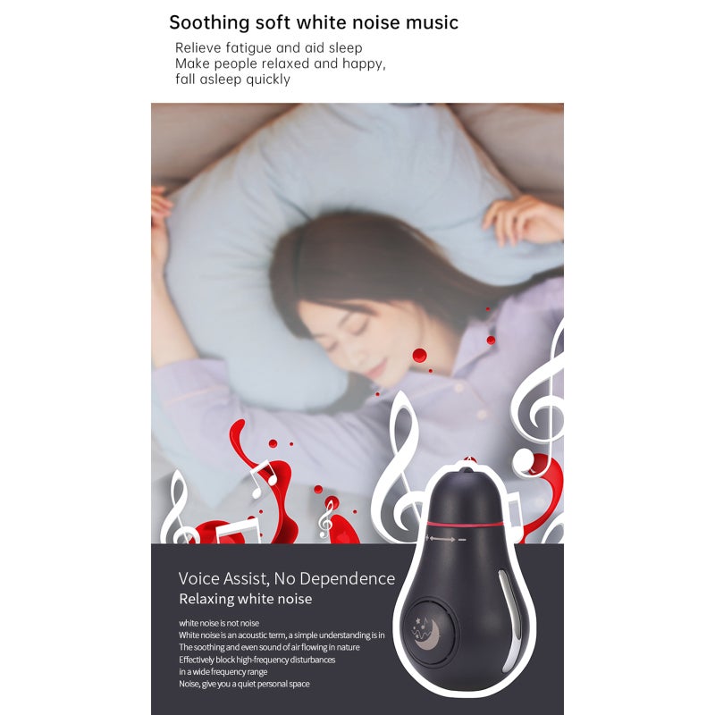 Portable White Noise Sleeping Machine Dark Blue 2-in-1 Dual-function Device - 9 White Noise Options 3 Adjustable Pulse Modes for Home Travel - Image 4
