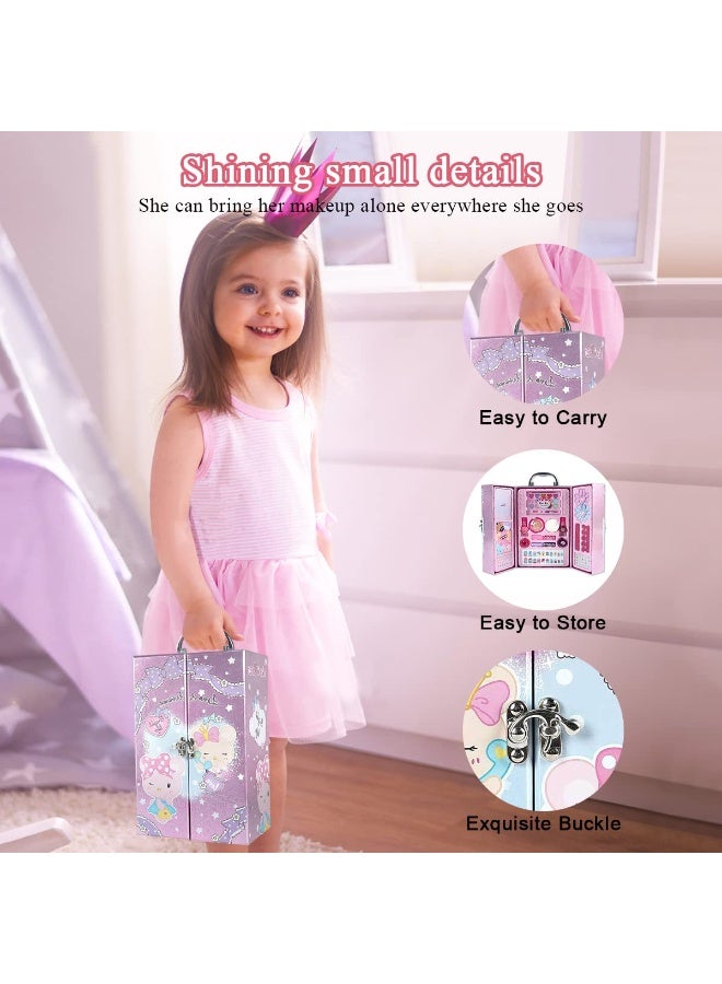 Kids Makeup Toys for Girls,Safe Non-Toxic and Washable Makeup Toys Set with Handles, Princess Birthday Gifts for 5-12 Years Old Girls - Image 4