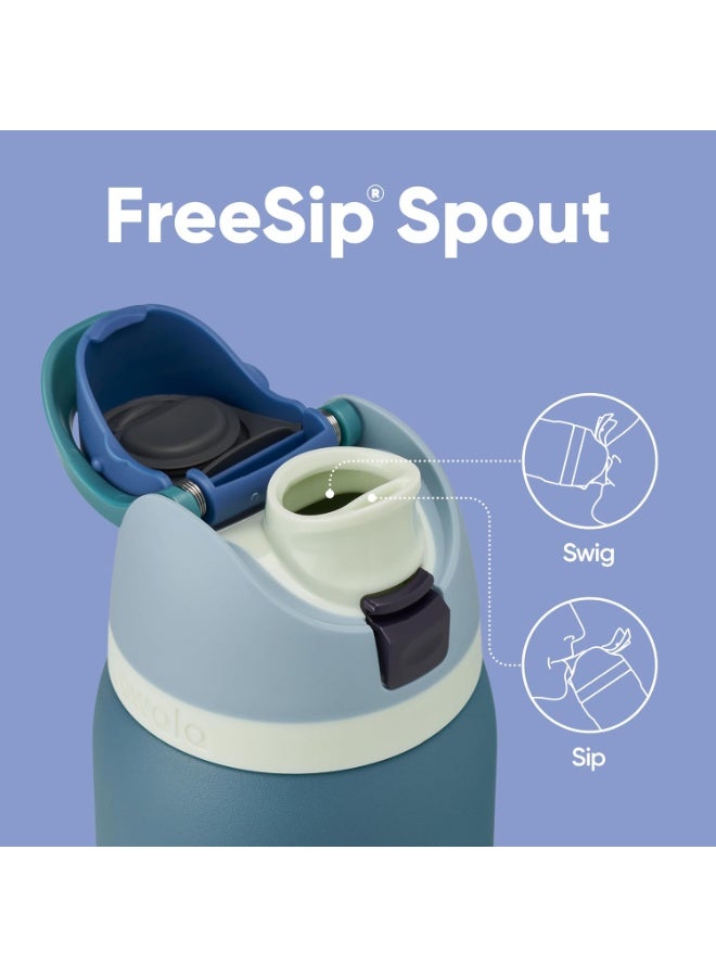 Owala Owala FreeSip Insulated Stainless Steel Water Bottle with Straw, BPA-Free Sports Water Bottle, Great for Travel, 32 Oz, Blue oasis  - Image 5