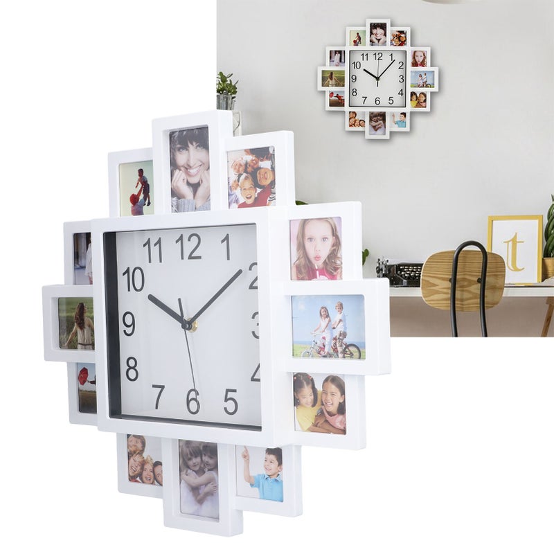 Photo Frame Wall Clock: Durable ABS Material - Personalized Photo Display Wall Clock for Home Bedroom Living Room Office Decor - Image 3