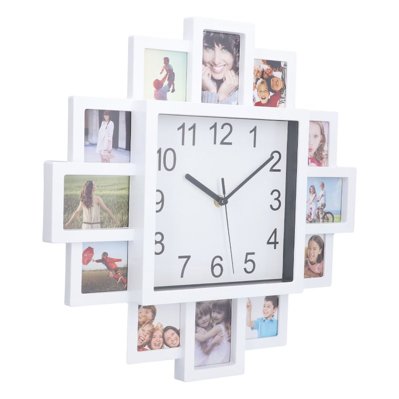 Photo Frame Wall Clock: Durable ABS Material - Personalized Photo Display Wall Clock for Home Bedroom Living Room Office Decor - Image 2
