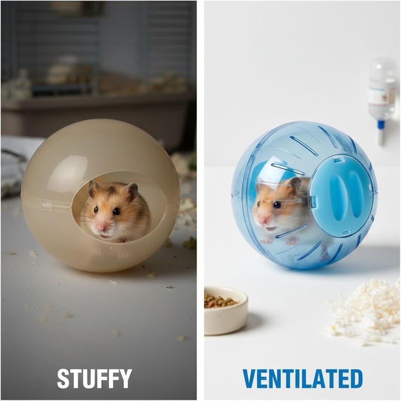 7.9 in Hamster, Breathable Exercise Sphere, Clear Plastic Toy for Small Animals, 7.9 X 7.9 X 7.9 in, Syrian Hamster - Image 3