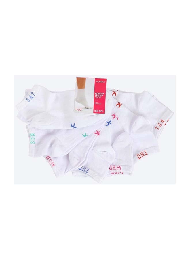 Solid Ankle Length Socks - 7 Pairs